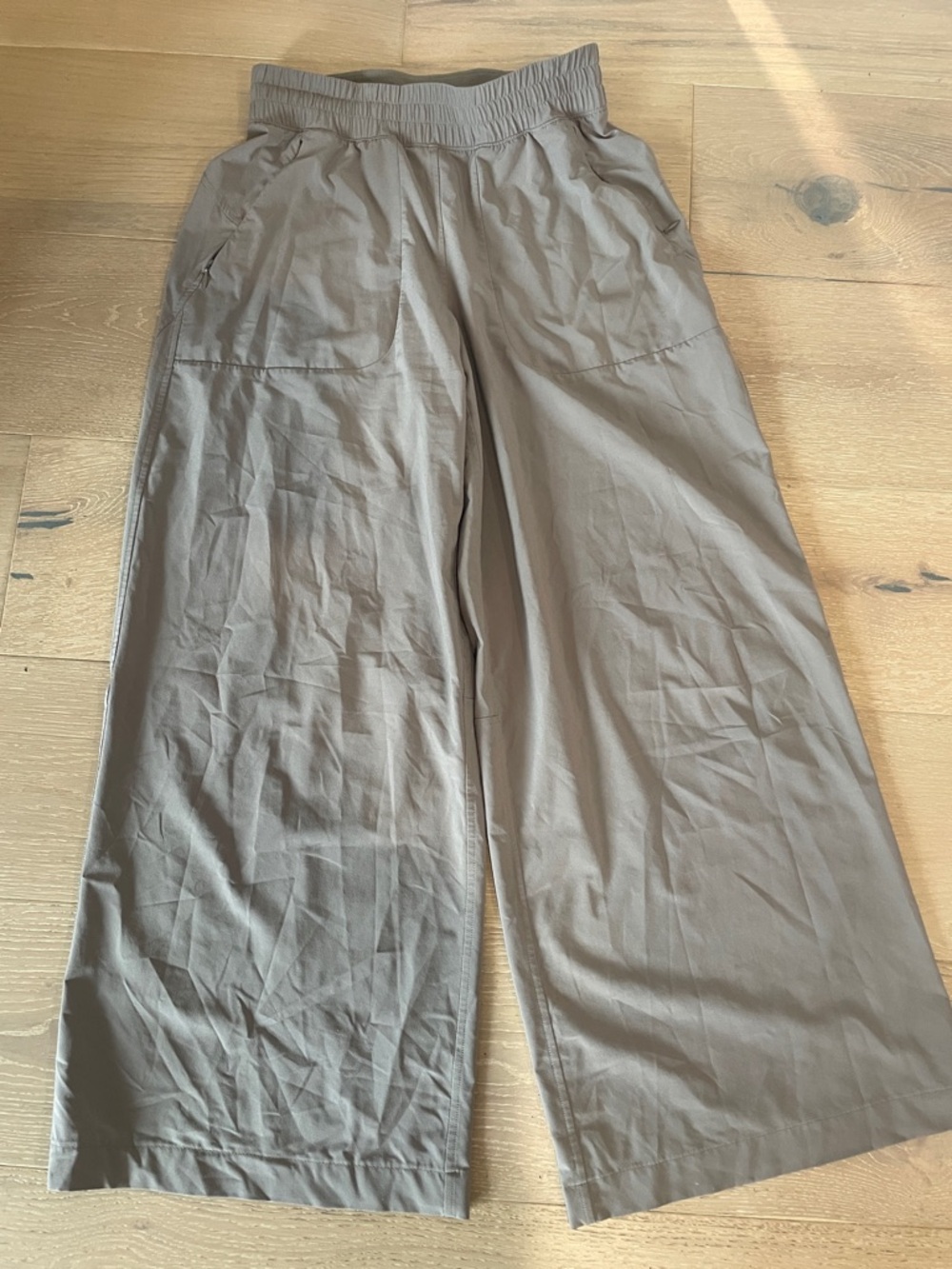 lululemon athletica Wide-Leg Elastic Waist Pants - Taupe Brown